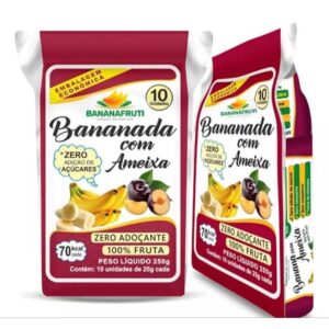 10x Bananada com Ameixa Naturafruti Zero Açúcar Polpa da Fruta