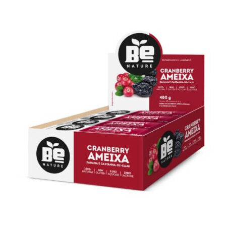 BE NATURE BARRA FRUTA CRANBERRY 16X30G