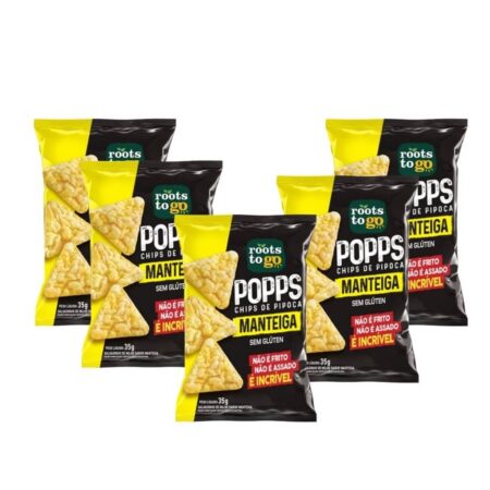 KIt C/5 Roots To Go Popps Manteiga 35g