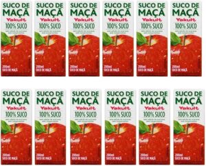 Kit 12 sucos de maçã Yakult Sem Açúcar e Sem Glúten 200ml