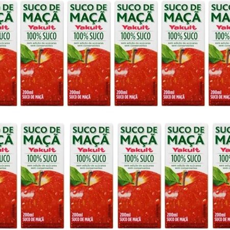 Kit 12 sucos de maçã Yakult Sem Açúcar e Sem Glúten 200ml