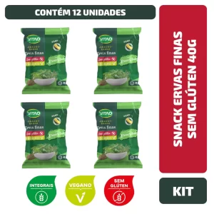 Kit Snack Ervas Finas Sem Glúten Vitao 40G – 12 Unidades