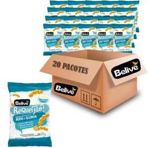 Kit c/ 20und Salgadinho sabor Requeijão 25g BELIVE